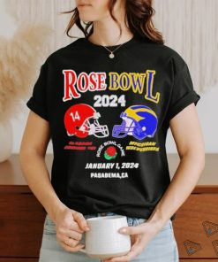 Official rose Bowl 2024 Crimson Tide Vs Wolverines Football Shirt