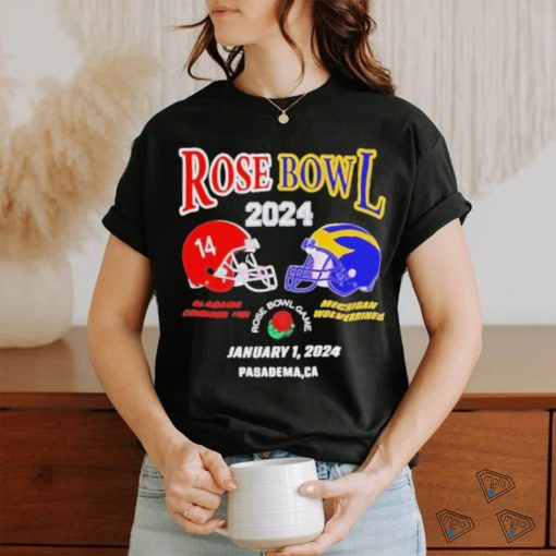 Official rose Bowl 2024 Crimson Tide Vs Wolverines Football Shirt
