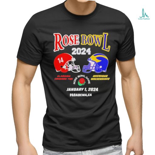 Official rose Bowl 2024 Crimson Tide Vs Wolverines Football Shirt