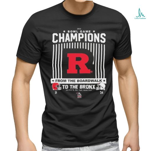 Official rutgers Scarlet Knights 2023 Bowl Game Champions To The Bronx Shirt