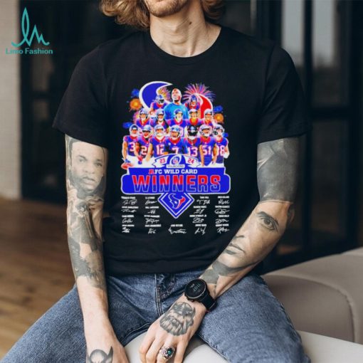Official texans 2024 AFC Wild Card Winners Signature T Shirt