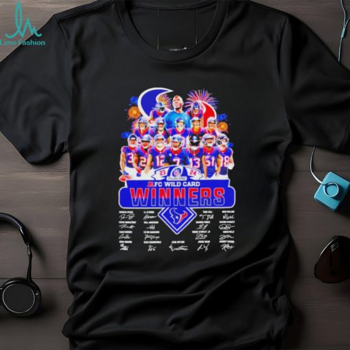 Official texans 2024 AFC Wild Card Winners Signature T Shirt