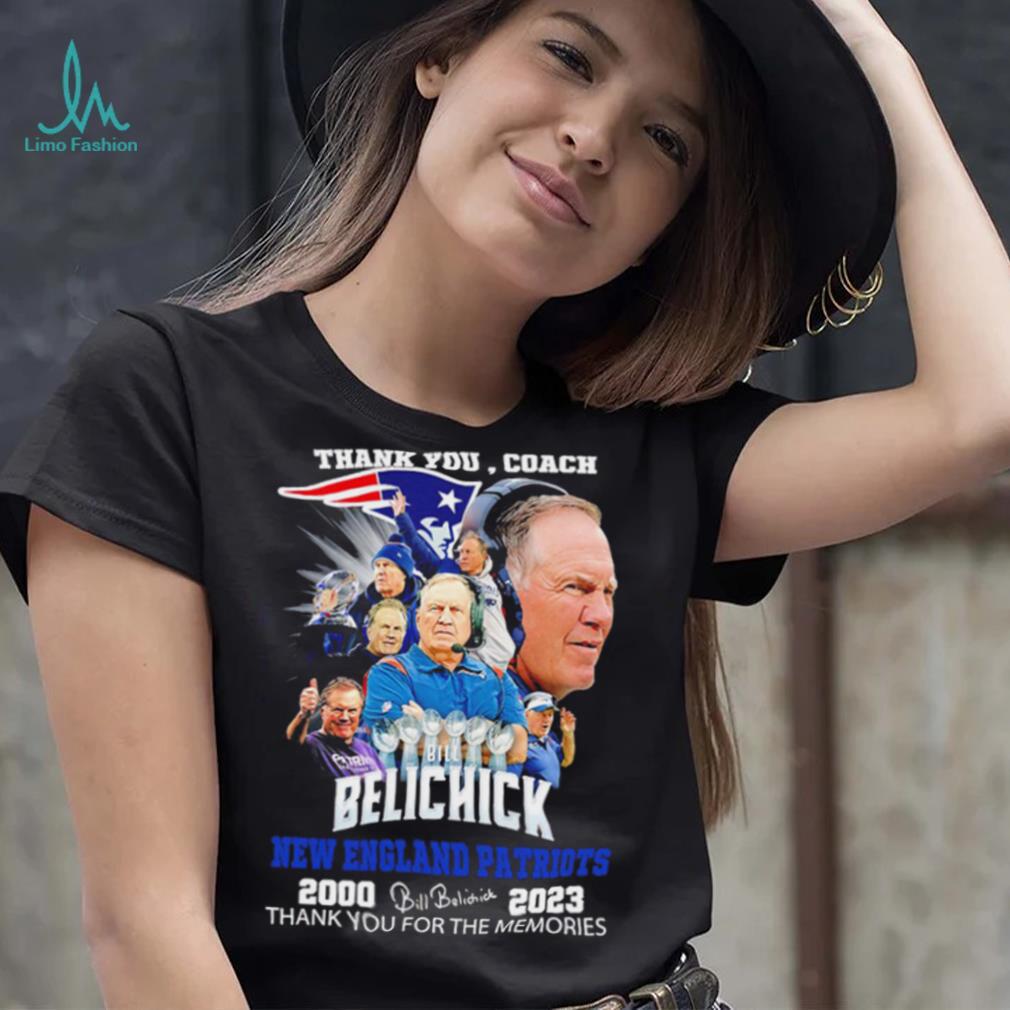 Official thank you coach Bill Belichick New England Patriots 2000 2023 thank you for the memories signature shirt Official thank you coach Bill Belichick New England Patriots 2000 2023 thank you for the memories signature shirt