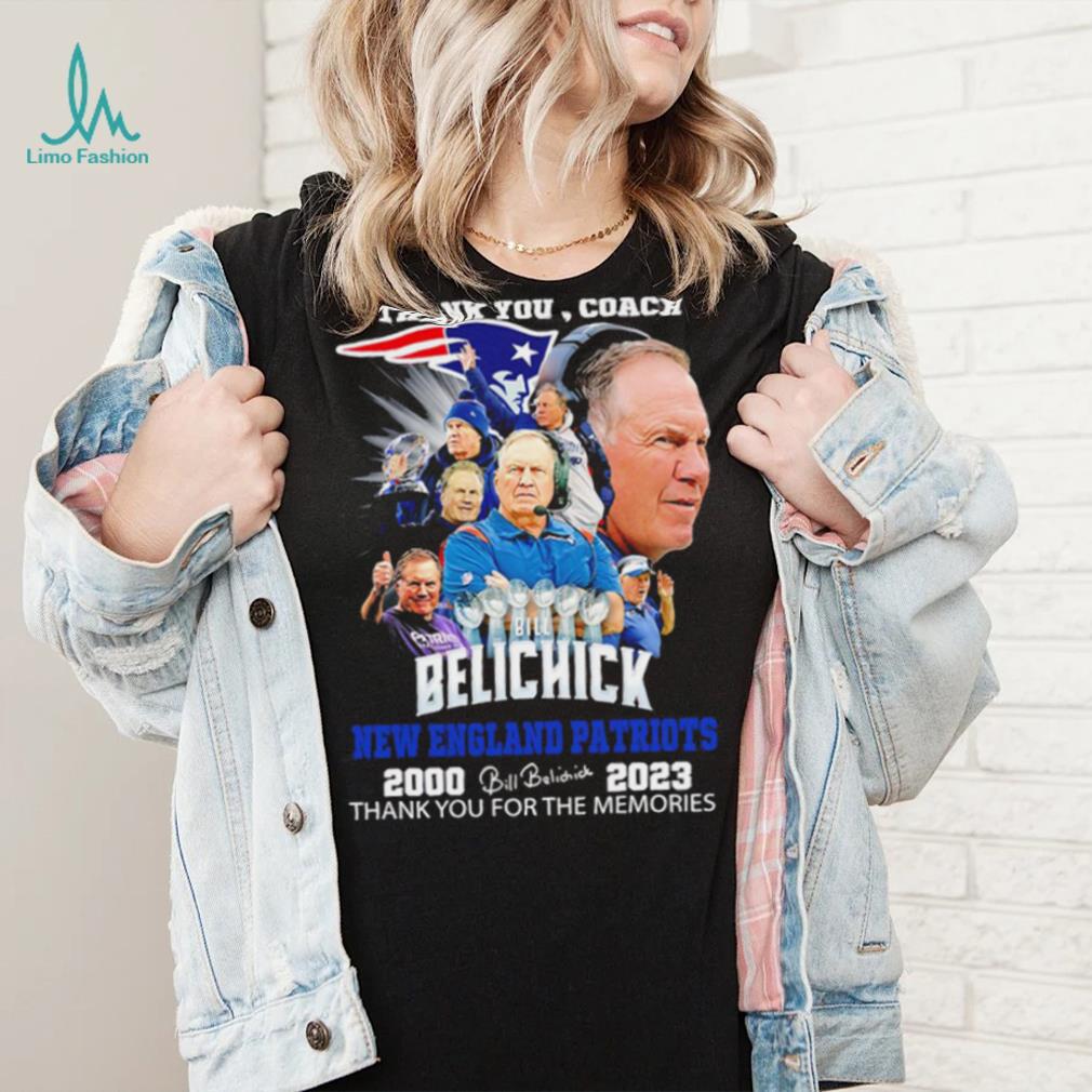 Official thank you coach Bill Belichick New England Patriots 2000 2023 thank you for the memories signature shirt Official thank you coach Bill Belichick New England Patriots 2000 2023 thank you for the memories signature shirt