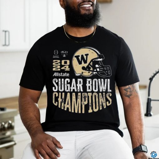 Official washington Huskies 2024 Sugar Bowl Champions Purple Helmet Shirt