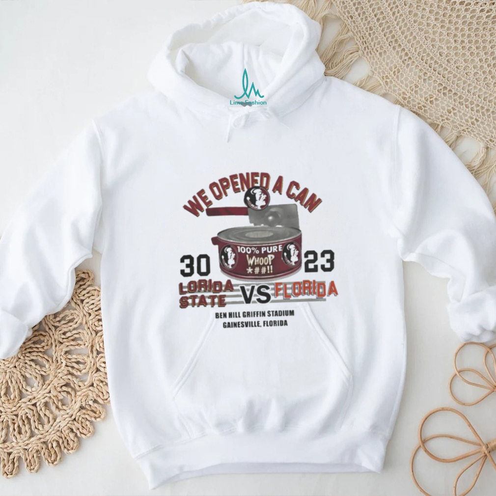Official we Opened A Can Florida State Seminoles 30 Vs 23 Florida Gators Shirt Official we Opened A Can Florida State Seminoles 30 Vs 23 Florida Gators Shirt