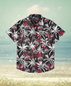 Ohio State Buckeyes Black Floral Hawaiian Shirt