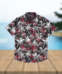 Ohio State Buckeyes Black Floral Hawaiian Shirt