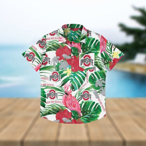 Ohio State Buckeyes Flamingo Hawaiian Shirt