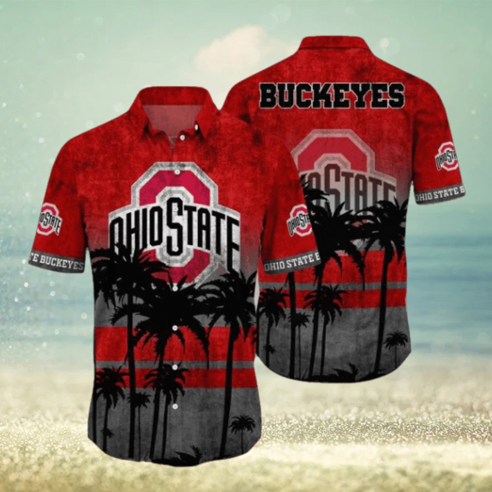 Ohio State Buckeyes Logo Coconut Tropical Hawaiian Shirt Beach Gift For Fans Ohio State Buckeyes Logo Coconut Tropical Hawaiian Shirt Beach Gift For Fans