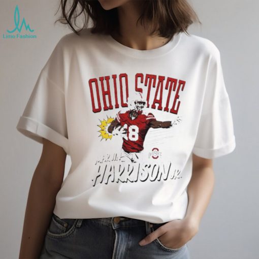 Ohio State Buckeyes Marvin Harrison Jr cartoon shirt