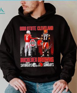 Ohio State Buckeyes On Saturdays Cleveland Browns On Sundays Signatures Sports Shirt