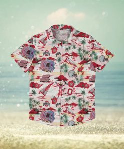 Ohio State Buckeyes Thematic Stadium Print Hawaiian Shirt