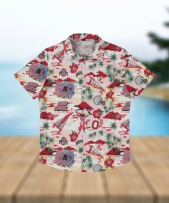 Ohio State Buckeyes Thematic Stadium Print Hawaiian Shirt