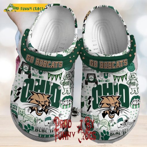 Ohio University Bobcats Football Crocs Shoes