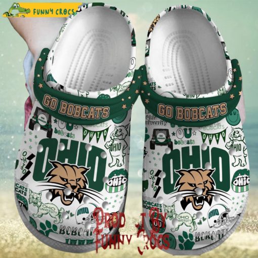 Ohio University Bobcats Football Crocs Shoes