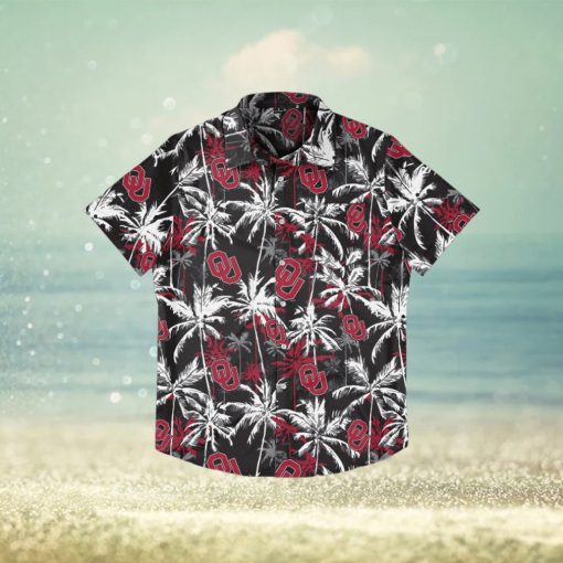 Oklahoma Sooners Black Floral Hawaiian Shirt