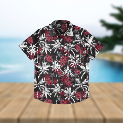 Oklahoma Sooners Black Floral Hawaiian Shirt