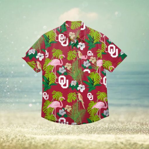 Oklahoma Sooners Floral Hawaiian Shirt