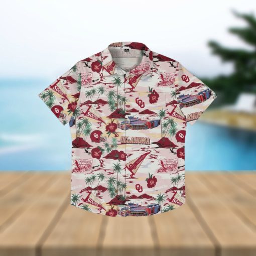 Oklahoma Sooners Thematic Stadium Print Hawaiian Shirt