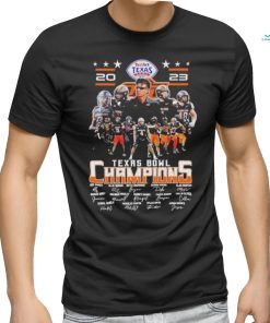 Oklahoma State Cowboys taxact texas 2023 champions signatures shirt