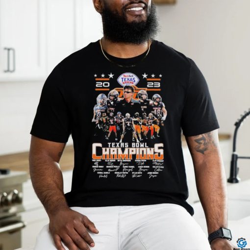 Oklahoma State Cowboys taxact texas 2023 champions signatures shirt