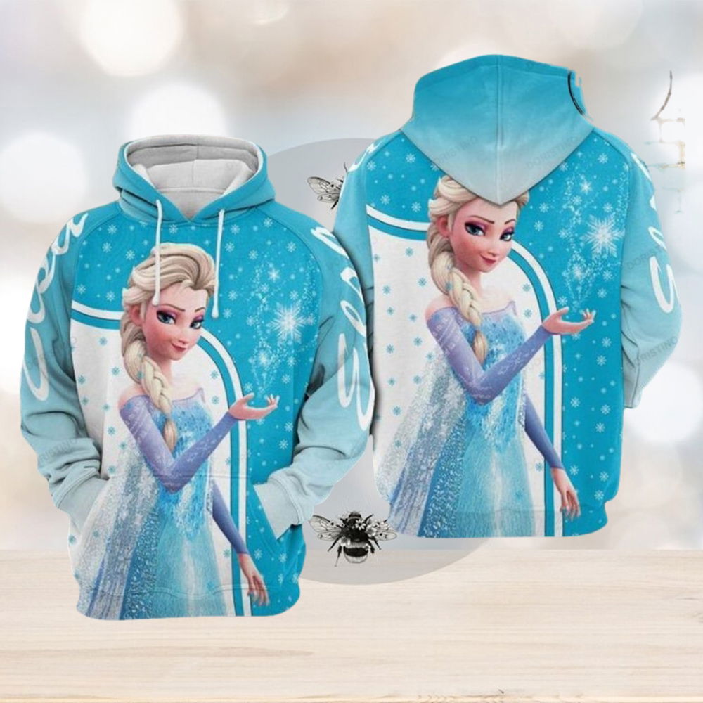 Olaf Frozen Blue And White Awesome 3D Hoodie Olaf Frozen Blue And White Awesome 3D Hoodie