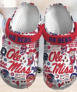 Ole Miss Go Rebs NCAA Football Crocs Shoes