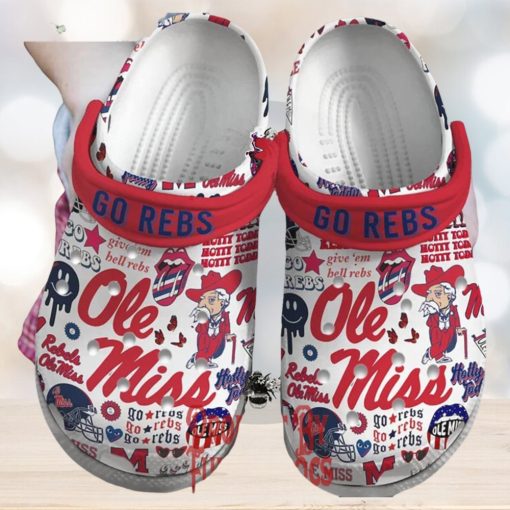 Ole Miss Go Rebs NCAA Football Crocs Shoes