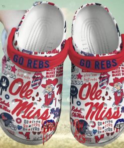 Ole Miss Go Rebs NCAA Football Crocs Shoes