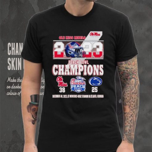 Ole Miss Rebels 2023 Peach Bowl Champions 38 25 shirt