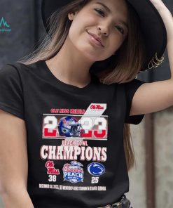 Ole Miss Rebels 2023 Peach Bowl Champions 38 25 shirt