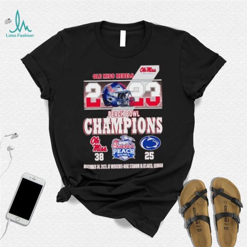Ole Miss Rebels 2023 Peach Bowl Champions 38 25 shirt