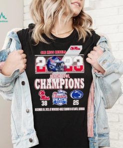 Ole Miss Rebels 2023 Peach Bowl Champions 38 25 shirt