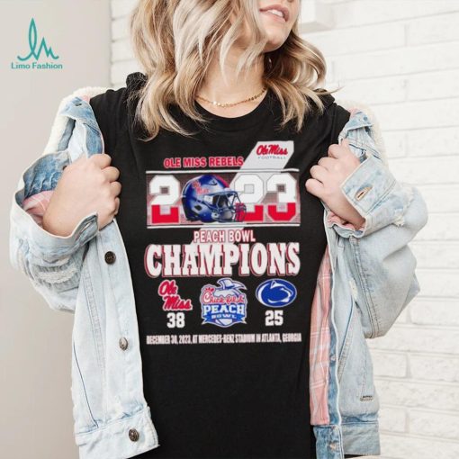 Ole Miss Rebels 2023 Peach Bowl Champions 38 25 shirt