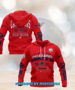 Ole Miss Rebels 2023 Peach Bowl Champions Red Hoodie