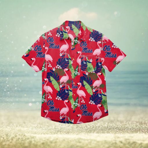 Ole Miss Rebels Floral Hawaiian Shirt