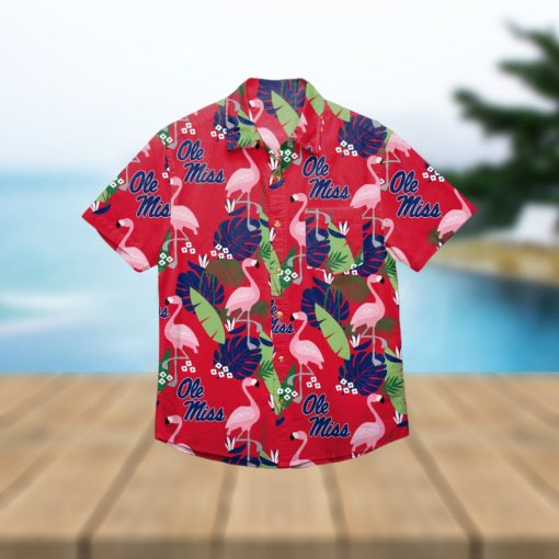 Ole Miss Rebels Floral Hawaiian Shirt