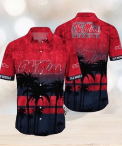 Ole Miss Rebels Logo Coconut Tropical Hawaiian Shirt Beach Gift For Fans