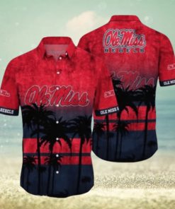 Ole Miss Rebels Logo Coconut Tropical Hawaiian Shirt Beach Gift For Fans