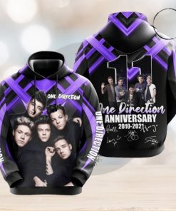 One Direction 11th Anniversary 2010 2021 Signature Design Gift For Fan Custom Ed All Over Print Hoodie