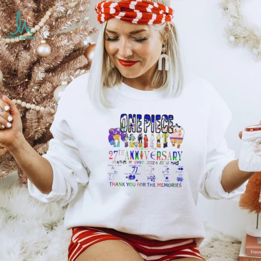 One Piece 27th anniversary 1997 2024 thank you for the memories shirt
