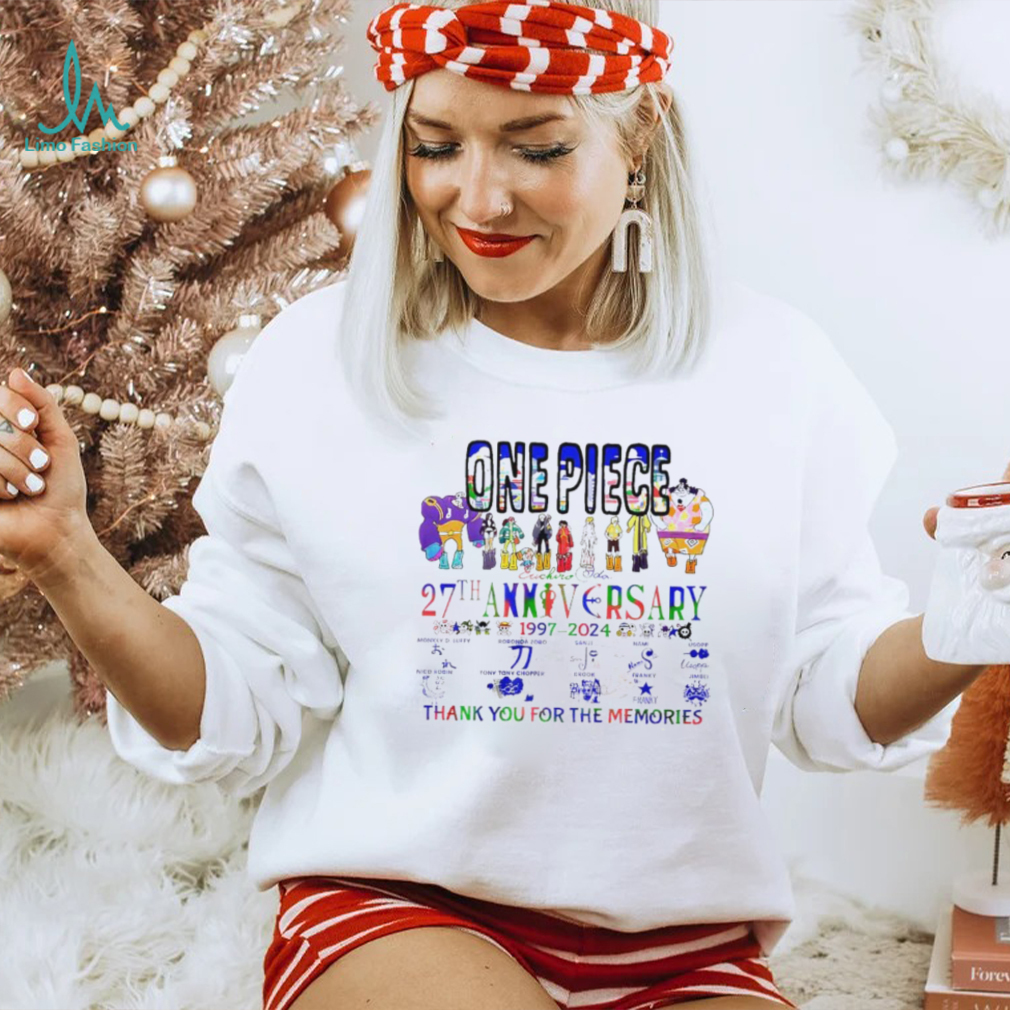 One Piece 27th anniversary 1997 2024 thank you for the memories shirt One Piece 27th anniversary 1997 2024 thank you for the memories shirt