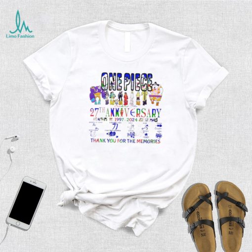 One Piece 27th anniversary 1997 2024 thank you for the memories shirt