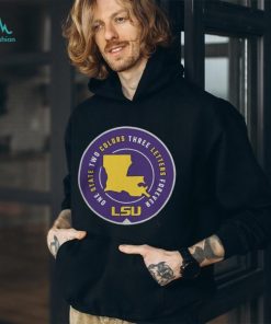 One State Two Colors Three Letters Forever LSU Tigers Black Shirt