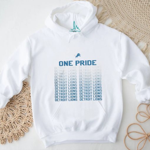 One pride Detroit Lions football logo shirt