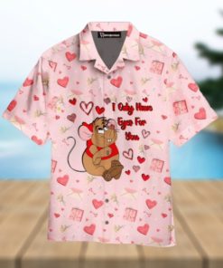 Only Have Eyes For You Gus Gus Mouse Valentine Day Hawaiian Shirt Aloha For Men And Women