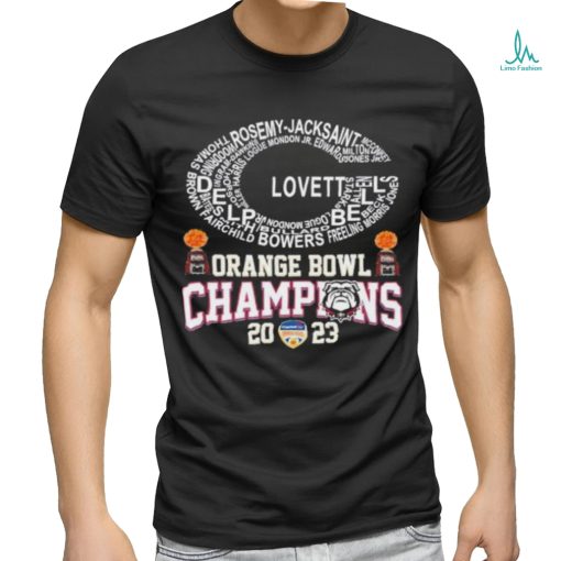 Orange Basket Trophy Lovett Bell Georgia Bulldogs Orange Bowl Champions shirt