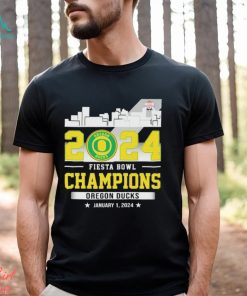 Oregon Duck skyline Fiesta Bowl Champions January 1, 2024 Shirt