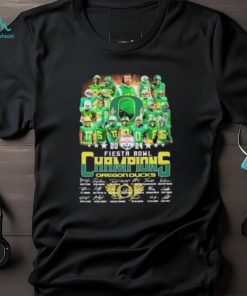 Oregon Ducks 2024 Fiesta Bowl Champions Signatures T Shirt